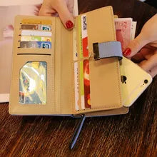 Women Coin Purse Card Holders (Gold Hollow Leaves) BLUE in color