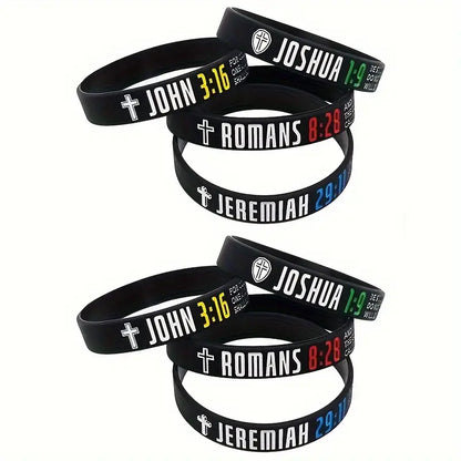 1 Pc Bible Verse Rubber Wristbands Silicone