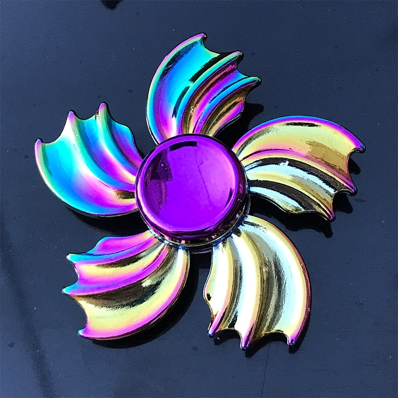 Finger Spinner Office Anxiety Relief Stress Gyro Flower / Tower / Spider Metal Hand Spinner Tri Spinner Model