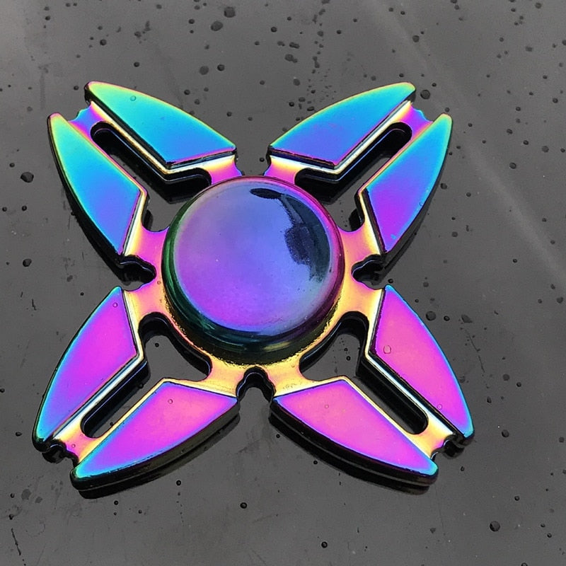 Finger Spinner Office Anxiety Relief Stress Gyro Flower / Tower / Spider Metal Hand Spinner Tri Spinner Model