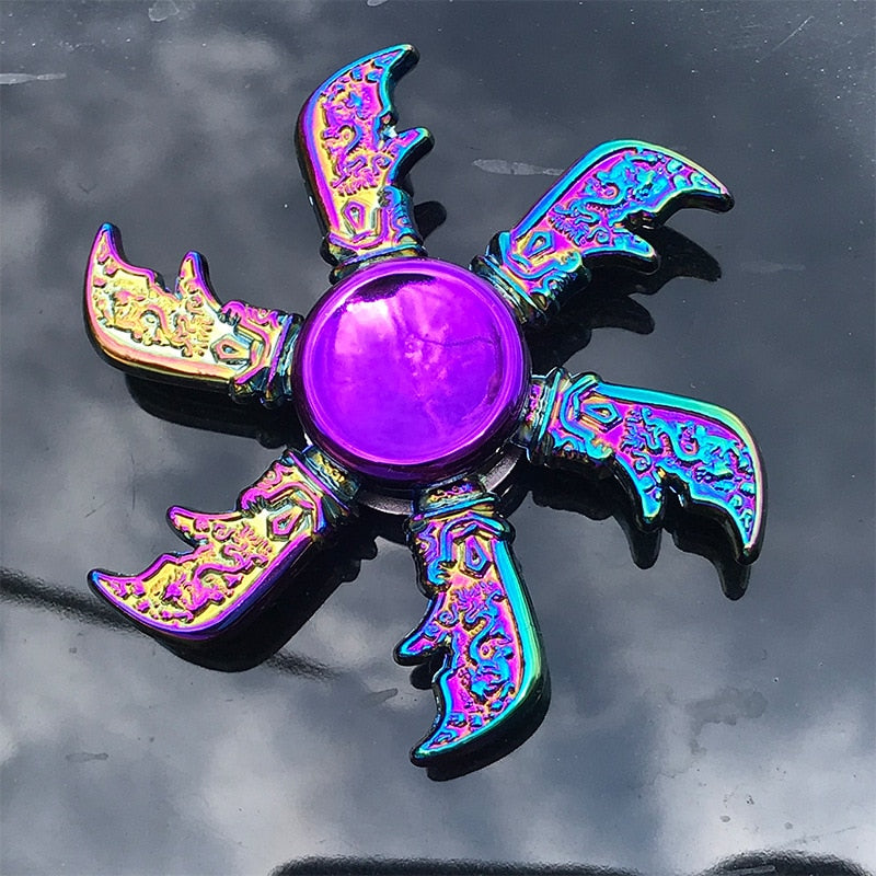Finger Spinner Office Anxiety Relief Stress Gyro Flower / Tower / Spider Metal Hand Spinner Tri Spinner Model