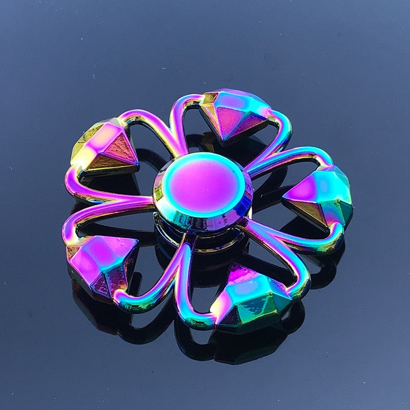 Finger Spinner Office Anxiety Relief Stress Gyro Flower / Tower / Spider Metal Hand Spinner Tri Spinner Model