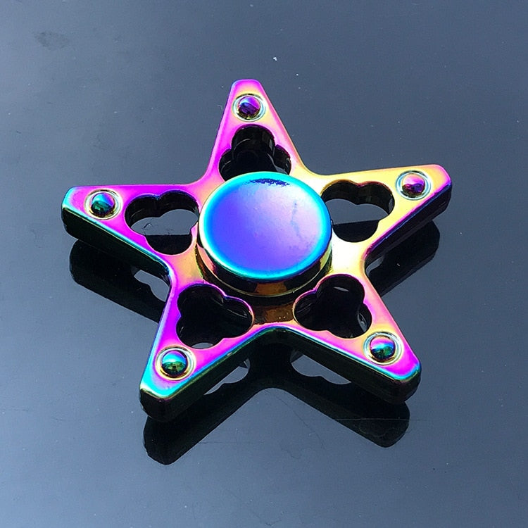 Finger Spinner Office Anxiety Relief Stress Gyro Flower / Tower / Spider Metal Hand Spinner Tri Spinner Model
