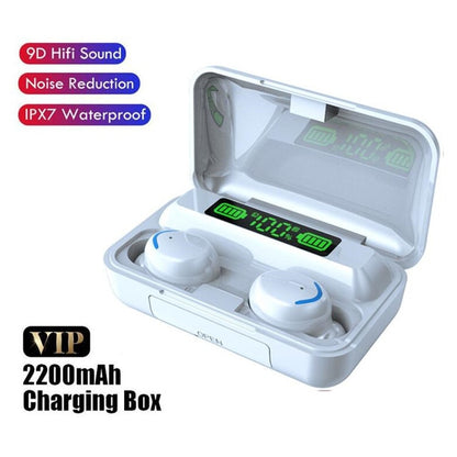Bluetooth Earphones 2200mAh Charging Box Wireless Headset with Mic Sports Waterproof Earbuds
